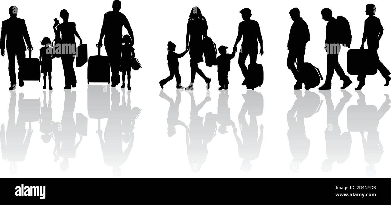 Traveling people Stock Vector