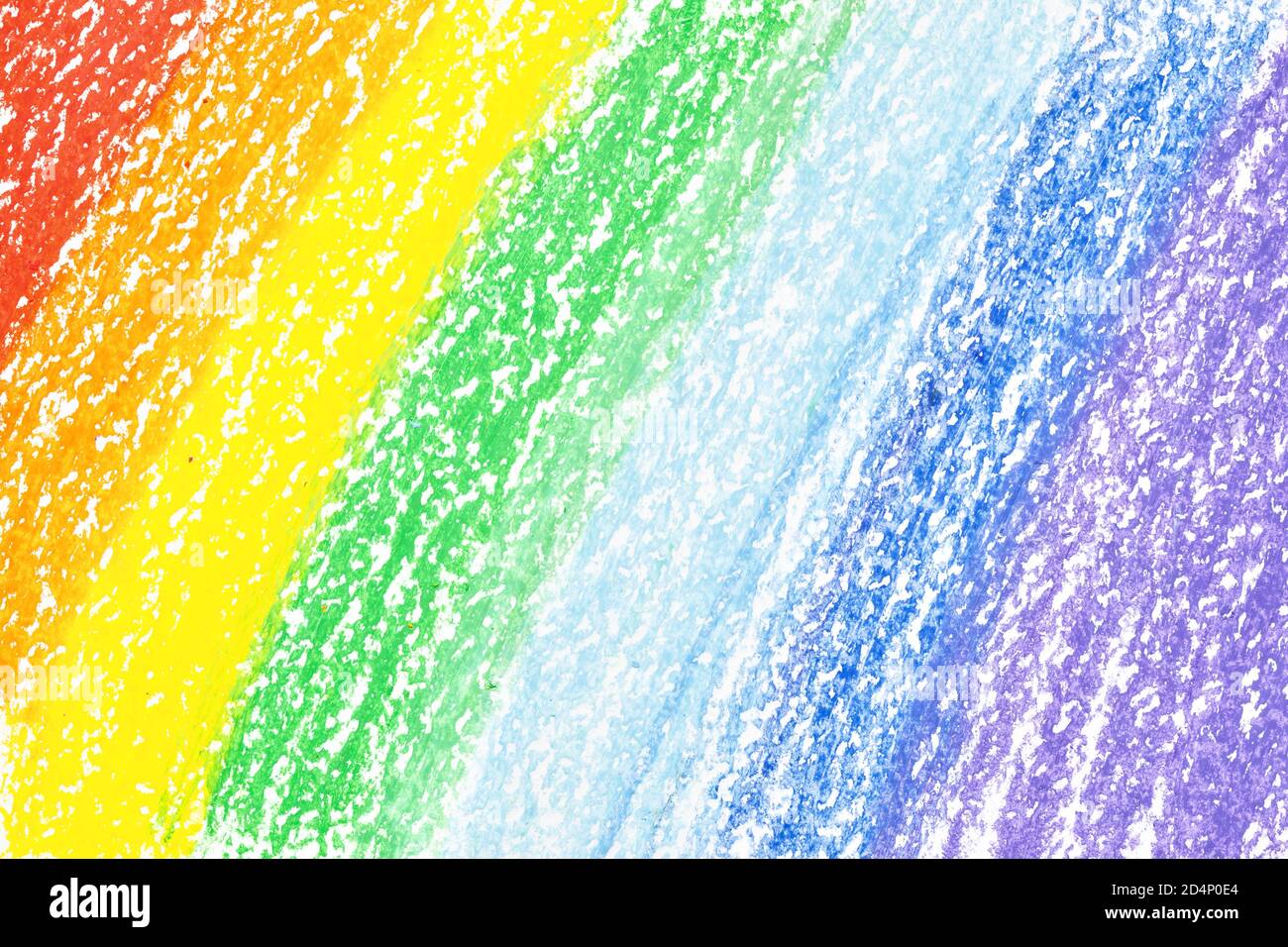 Rainbow crayon strokes, may be used as background. Colorful hand drawn