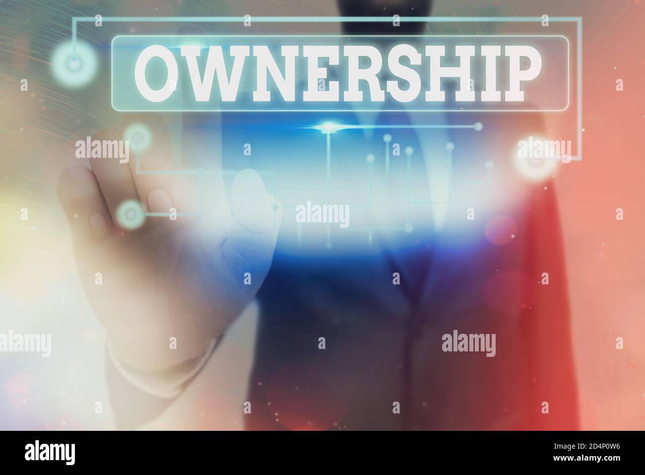 Conceptual hand writing showing Ownership. Concept meaning the state