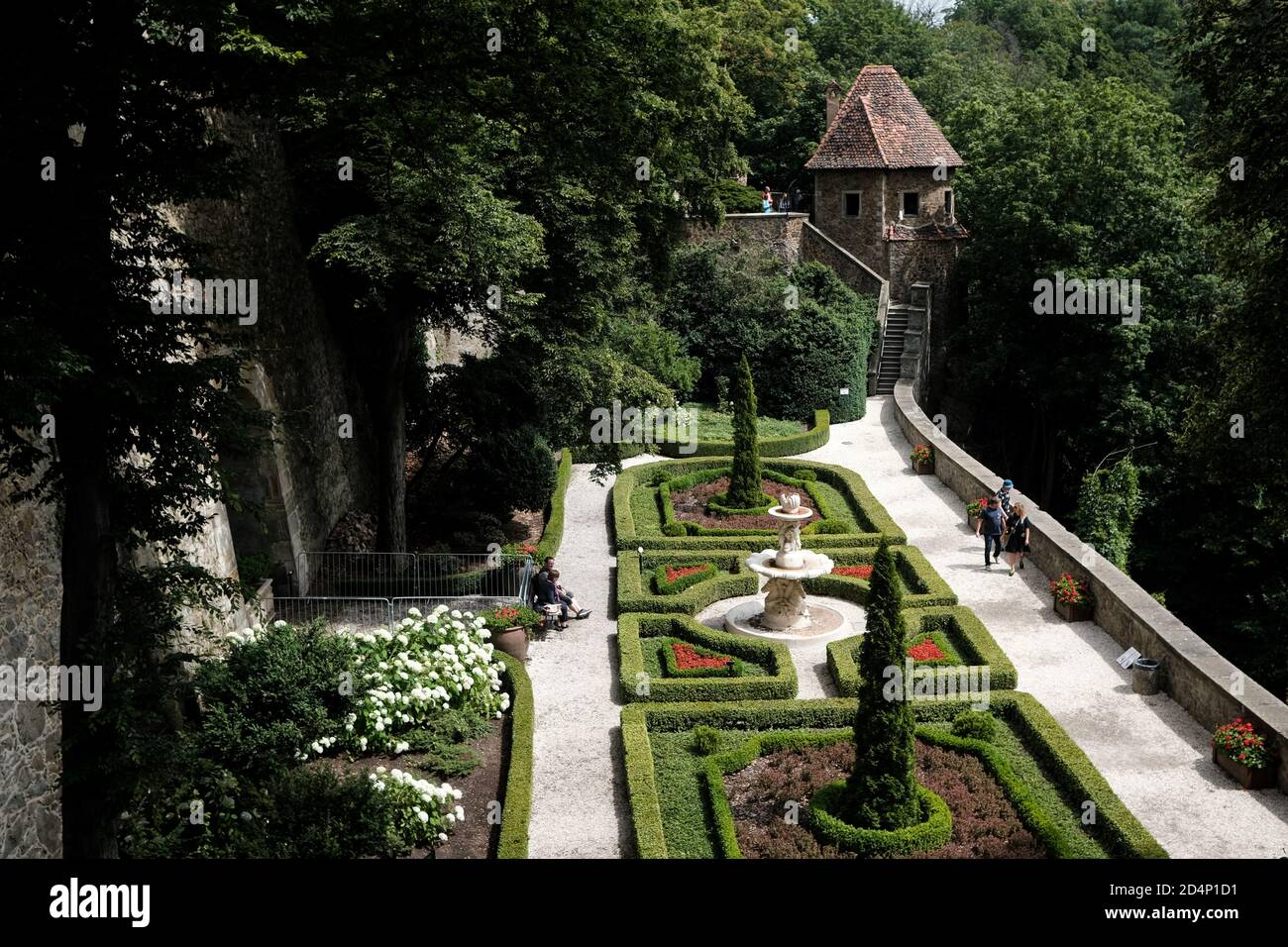 Walbrzych, Poland - 18 July 2020: Terraced Gardens In Ksiaz Castle, The ...