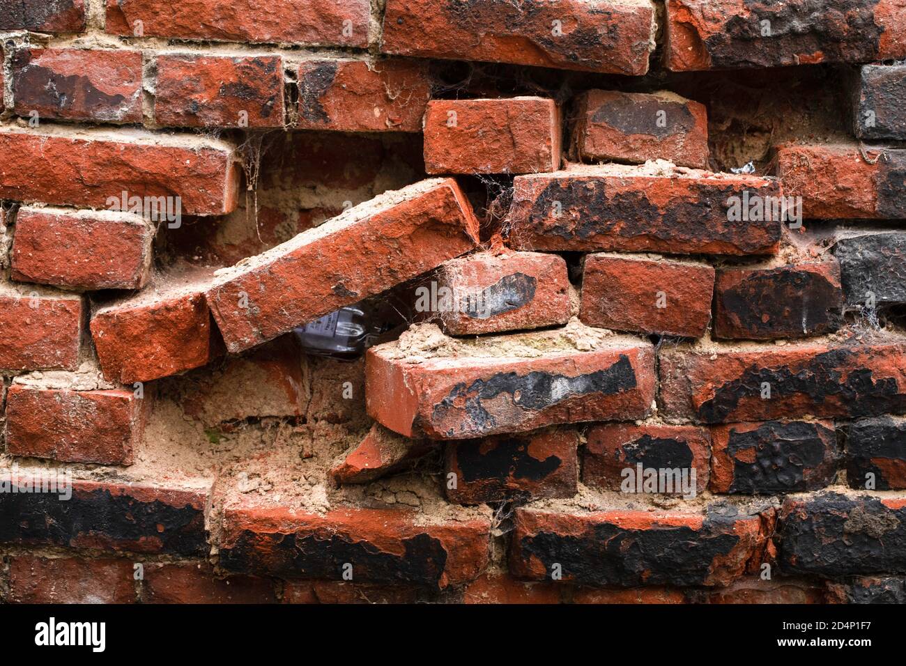 Empty Vodka Bottles Hidden In A Breach In Old Medieval Brick Wall Gniezno Poland Stock Photo Alamy
