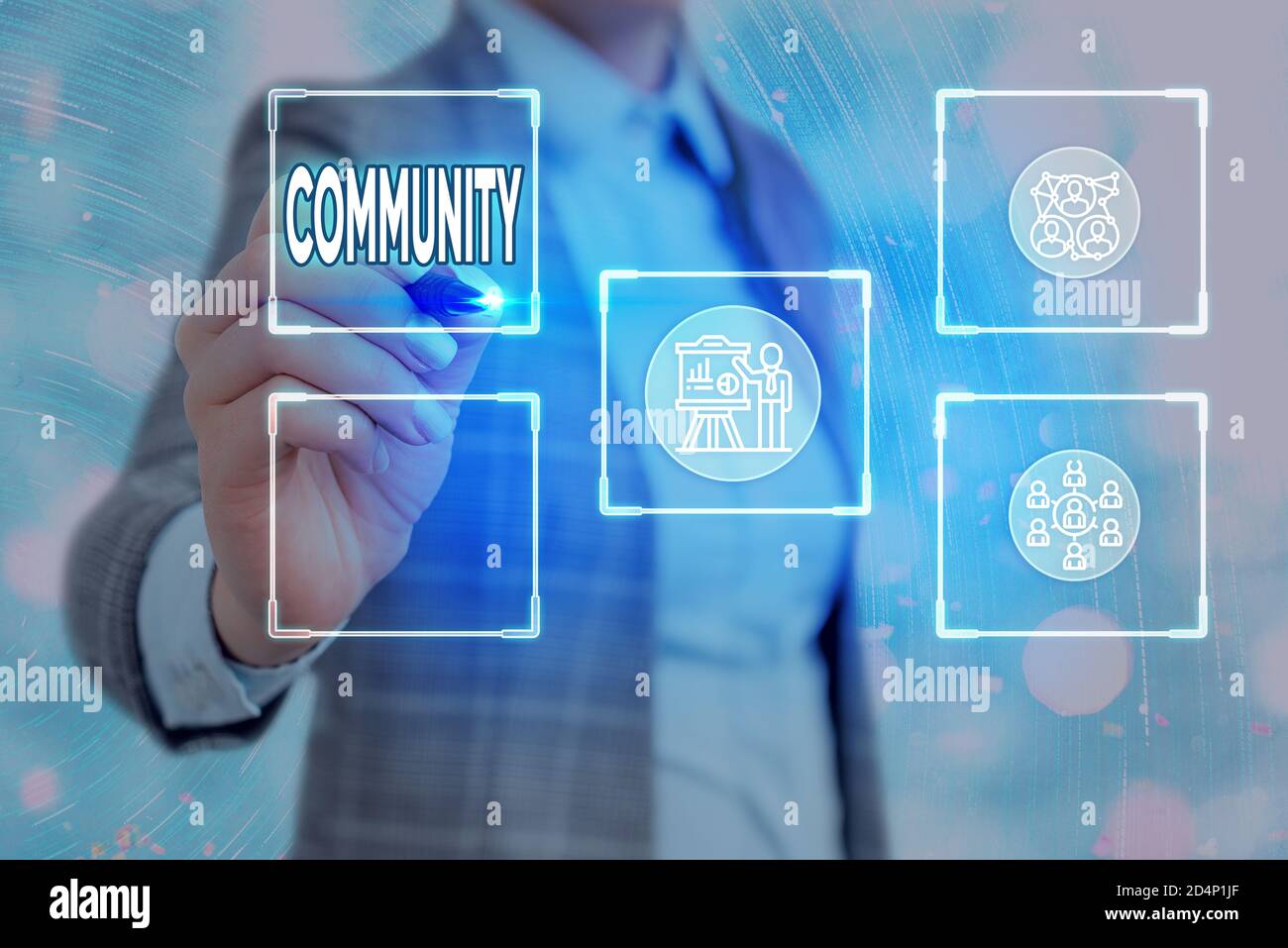 Conceptual hand writing showing Community. Concept meaning group of ...
