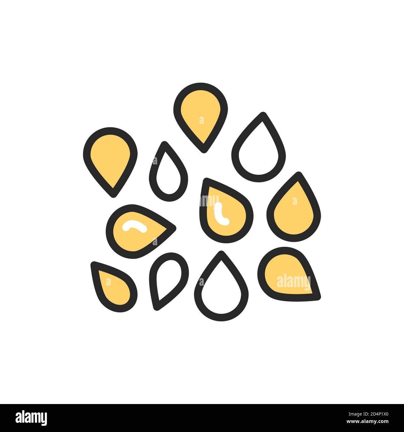 Sesame seeds color line icon. Vector illustration Stock Vector Image