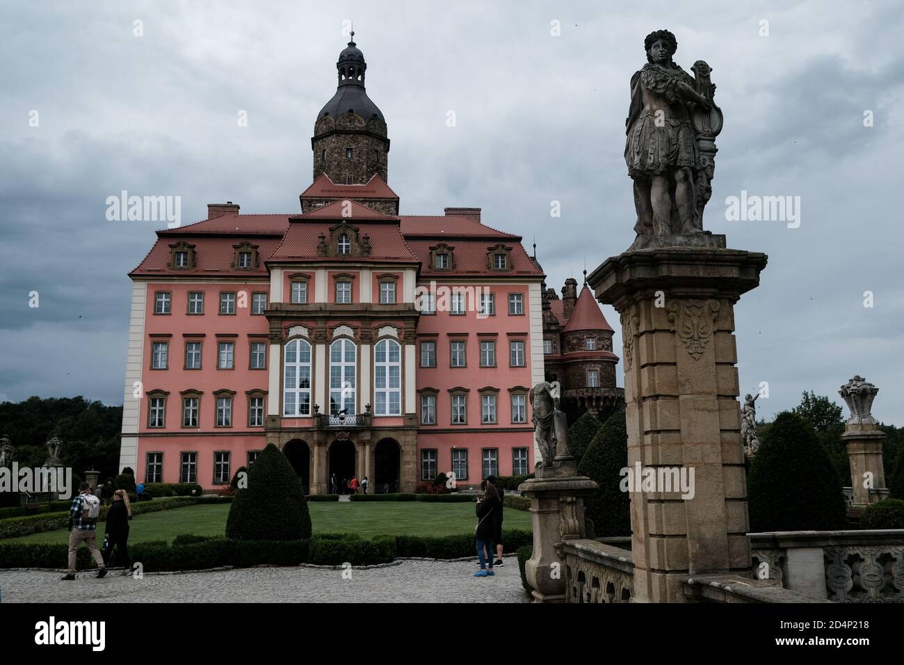 Walbrzych, Poland - 18 July 2020: Ksiaz Castle, the largest castle in the Silesia region. Castle Museum Stock Photo
