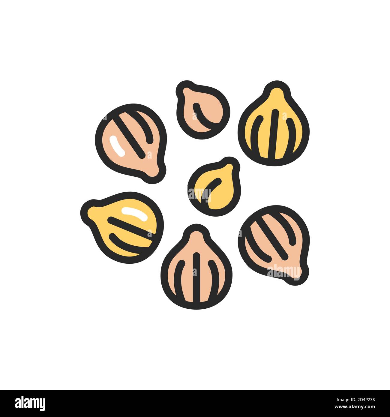 Coriander color line icon. Spices, seasoning. Vector illustration Stock Vector