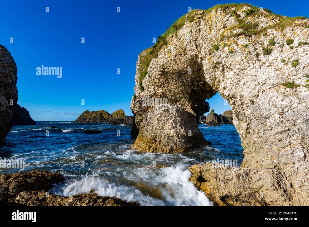 The Great Arch at Ballintoy, North Coast, Northern Ireland Stock Photo