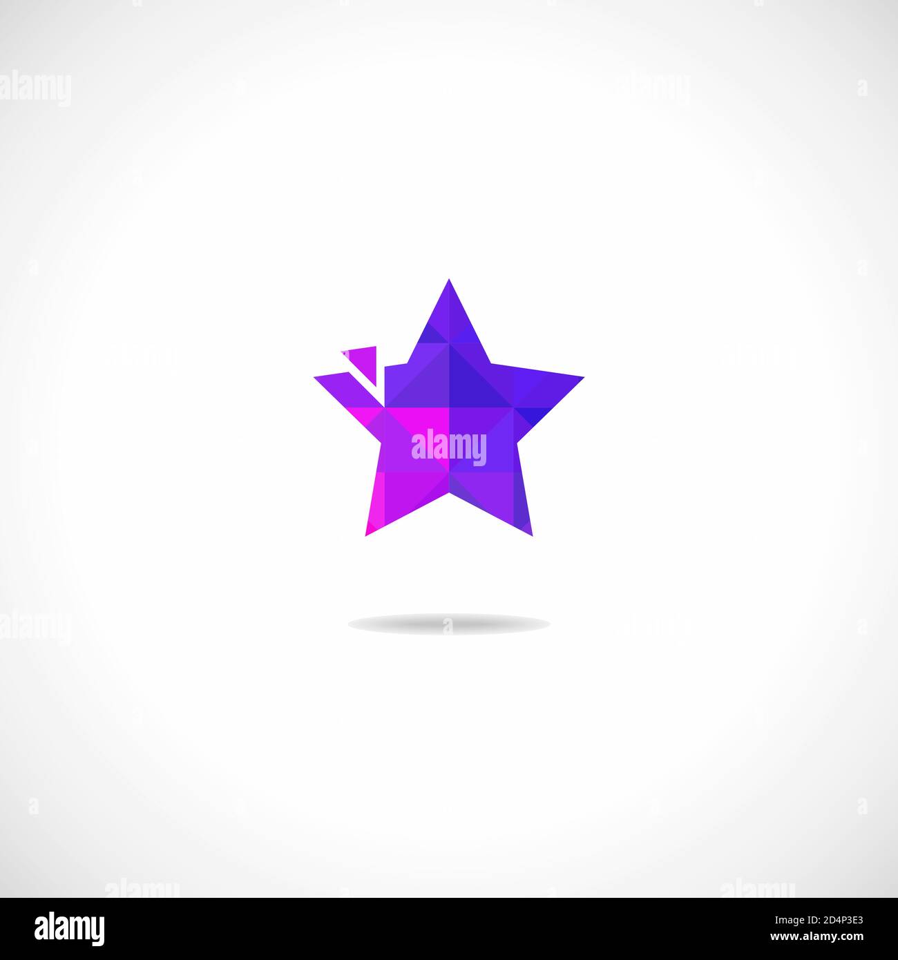 Red triangle with white star Stock Vector Images - Alamy