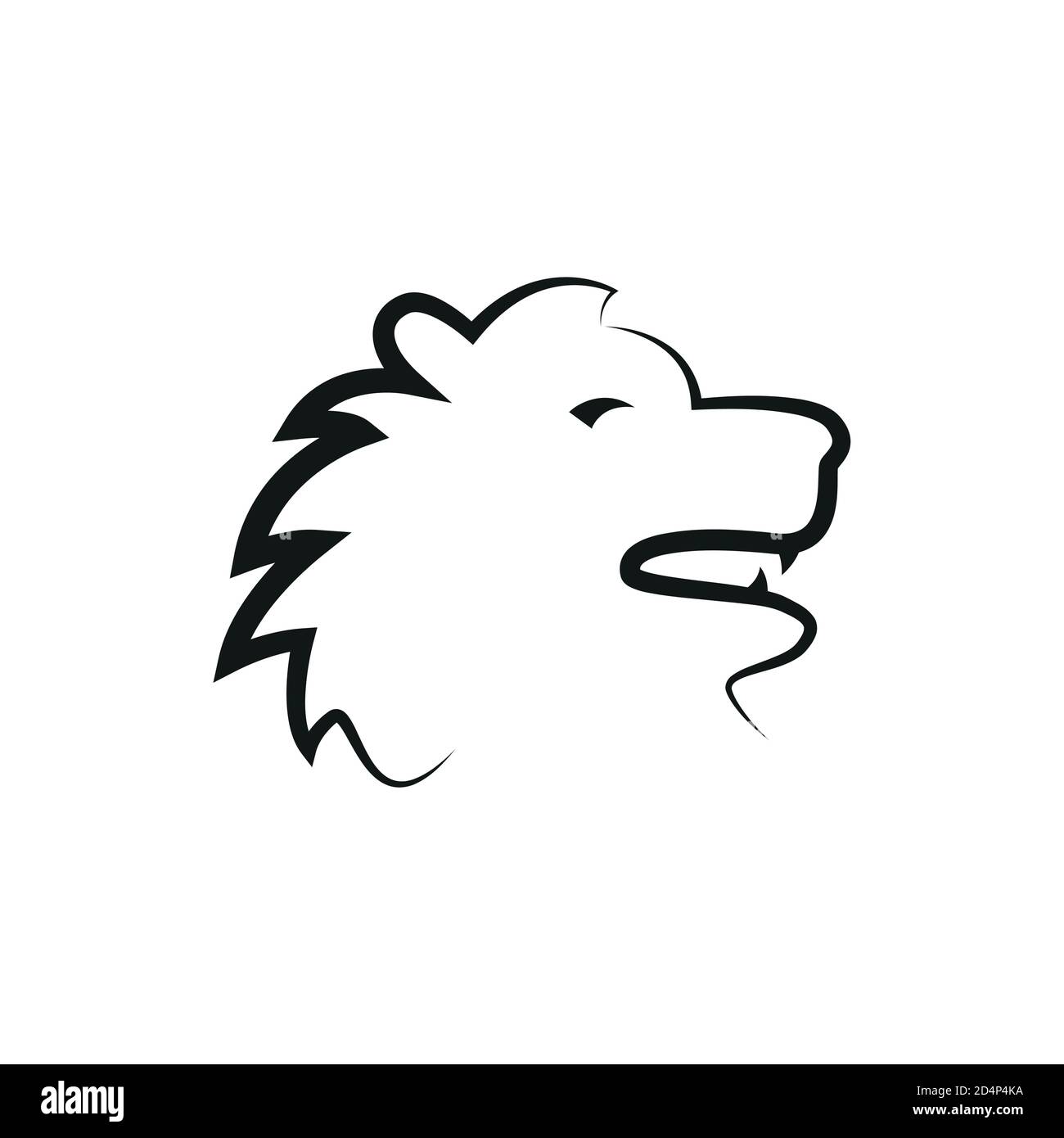 simple zodiac sign lion horoscope isolated on white vector illustration EPS10 Stock Vector