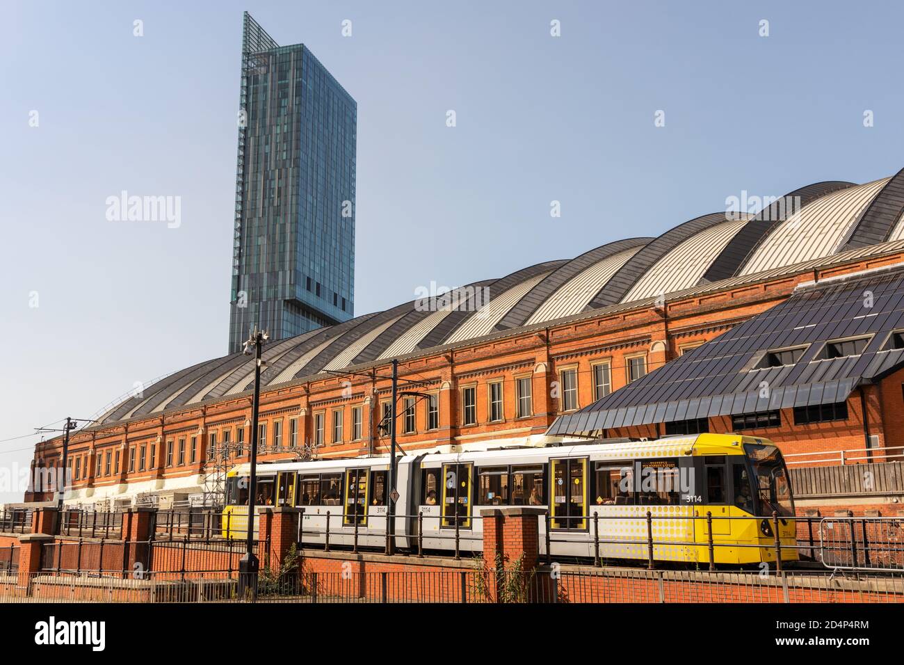 Manchester Central Convention Complex, formerly G-Mex Centre with Beetham Tower in background. Stock Photo