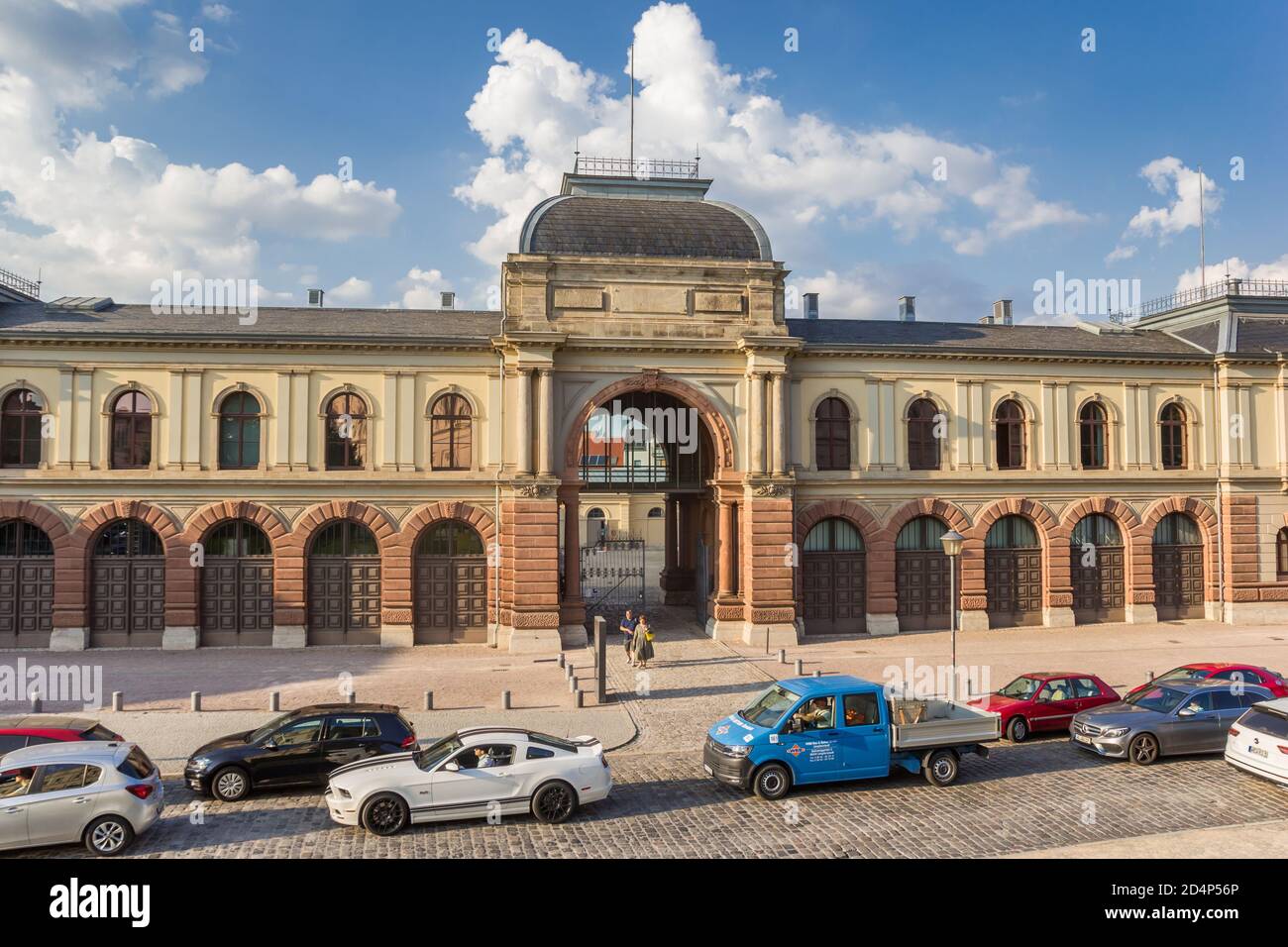 Historic Landesarchiv building in the center of Weimar, Germany Stock Photo