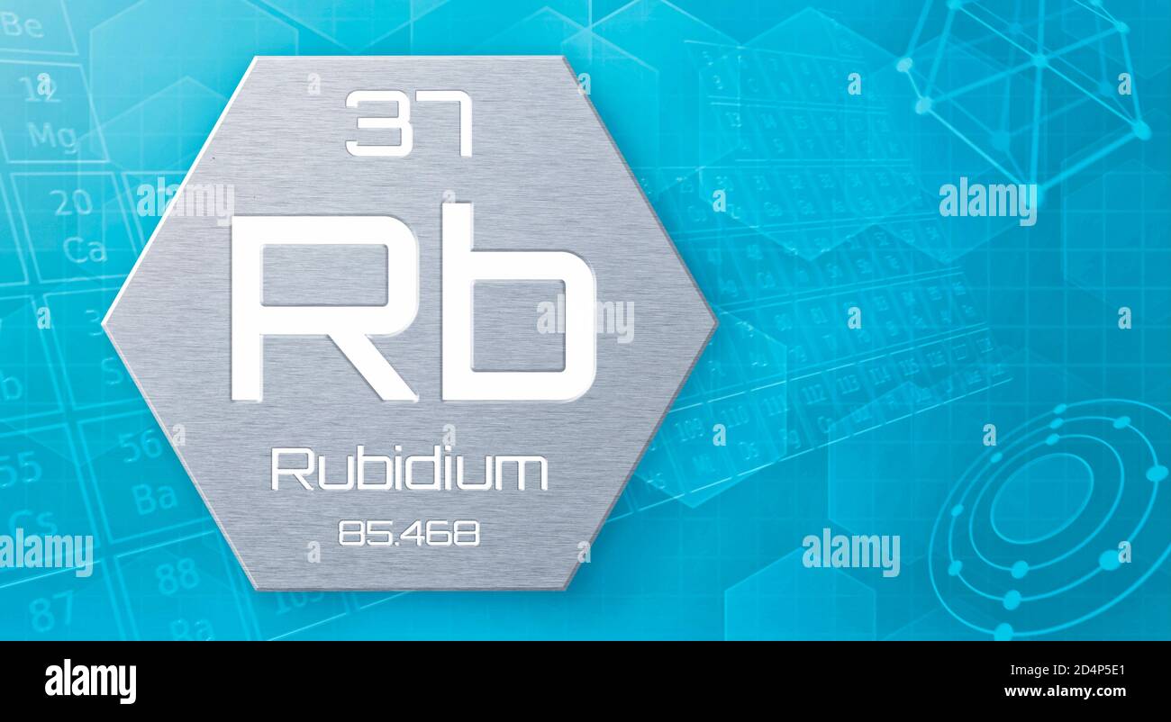 Chemical element of the periodic table Rubidium Stock Photo Alamy