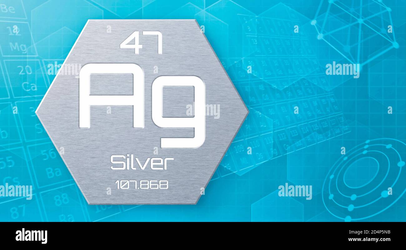 Chemical element of the periodic table Silver Stock Photo Alamy