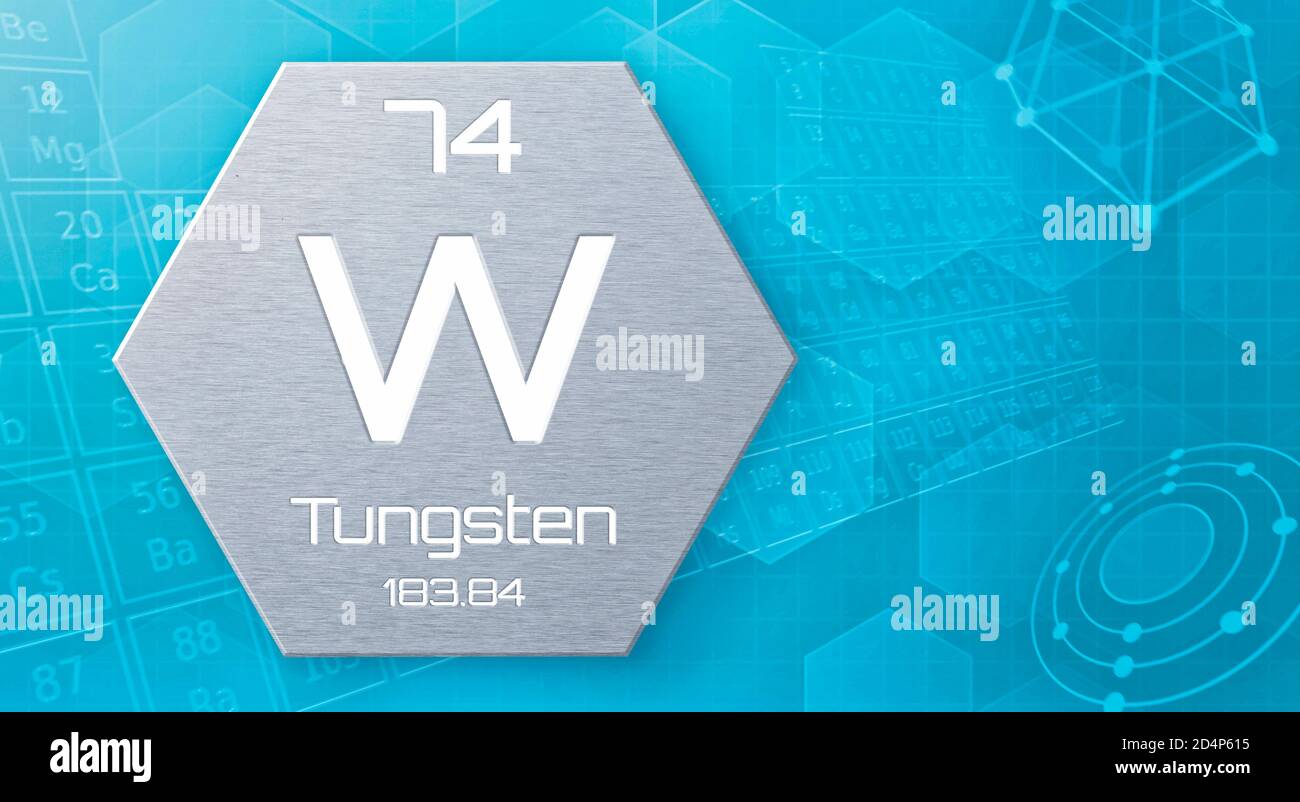 Chemical element of the periodic table Tungsten Stock Photo Alamy