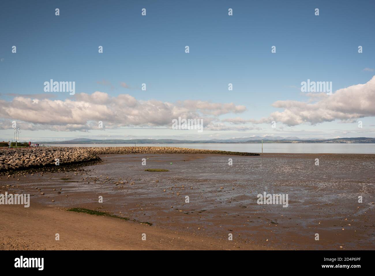 Morecambe bay beach in low light Stock Photo - Alamy