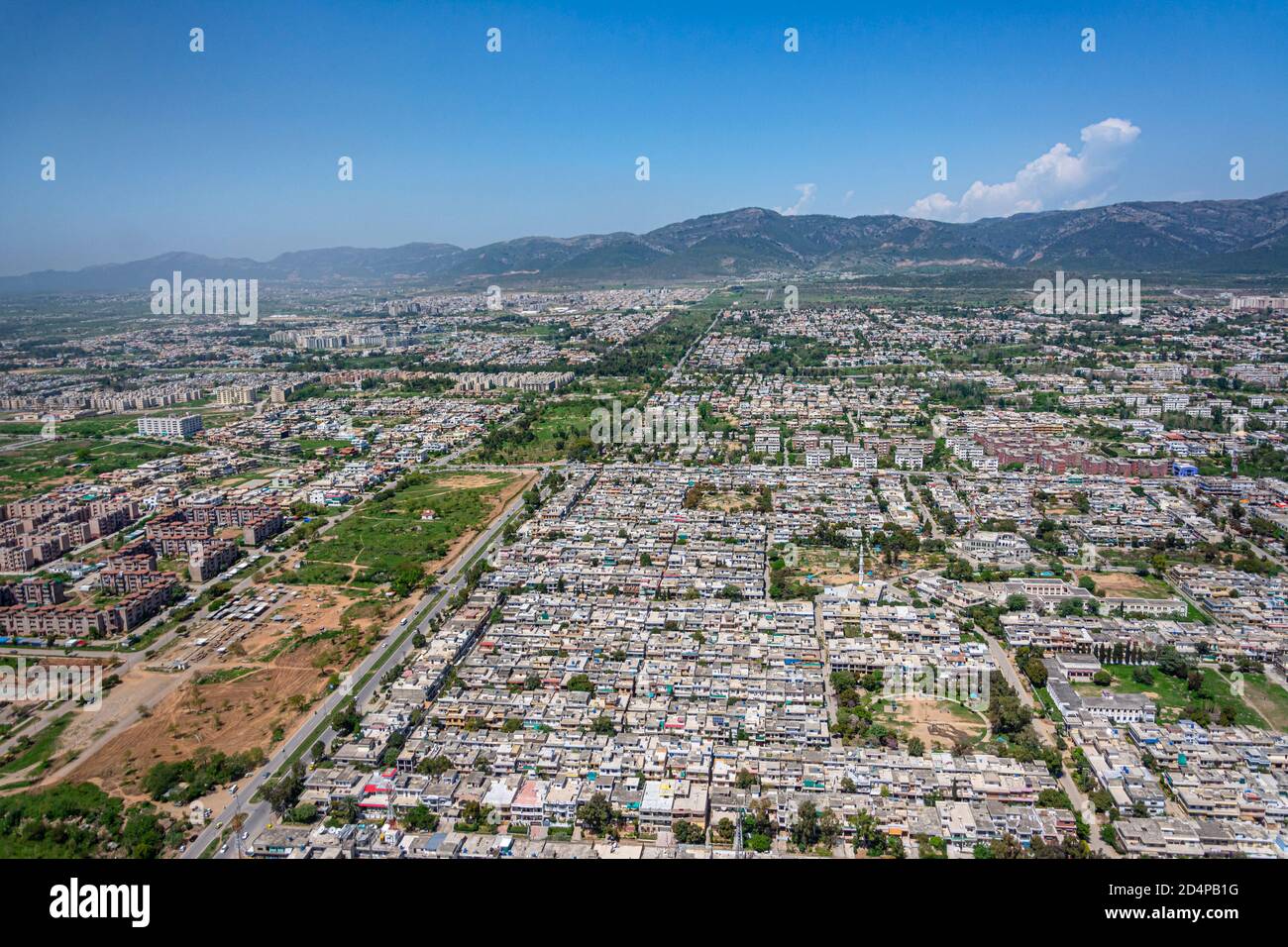 an aerial view of faisal mosque and monuments in Islamabad , the capital of  Pakistan Stock Photo - Alamy