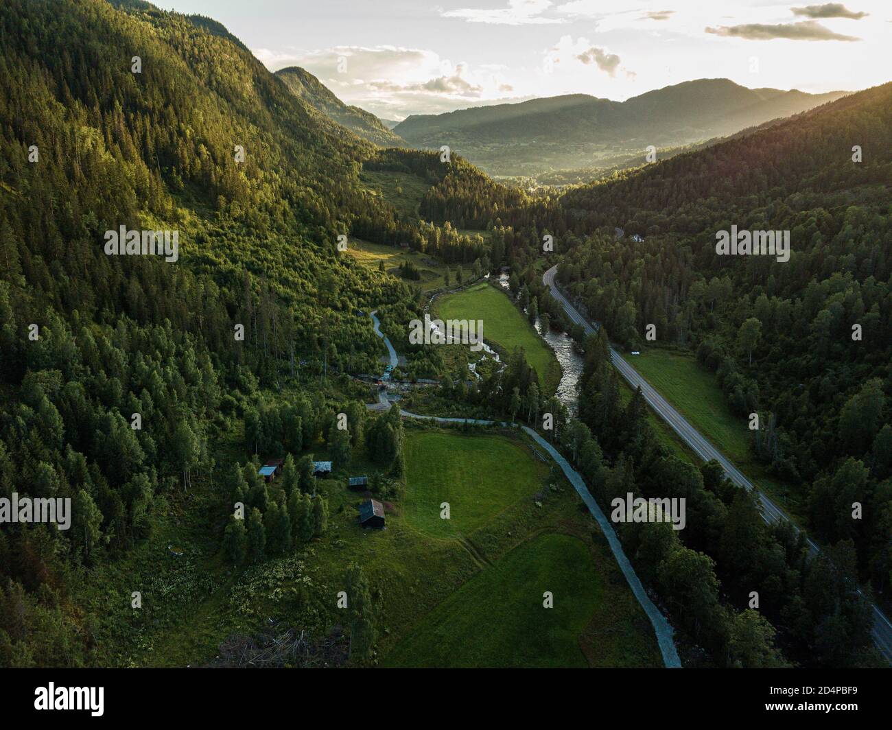 Norwegian countryside in VesfoldTelemark region Stock Photo Alamy