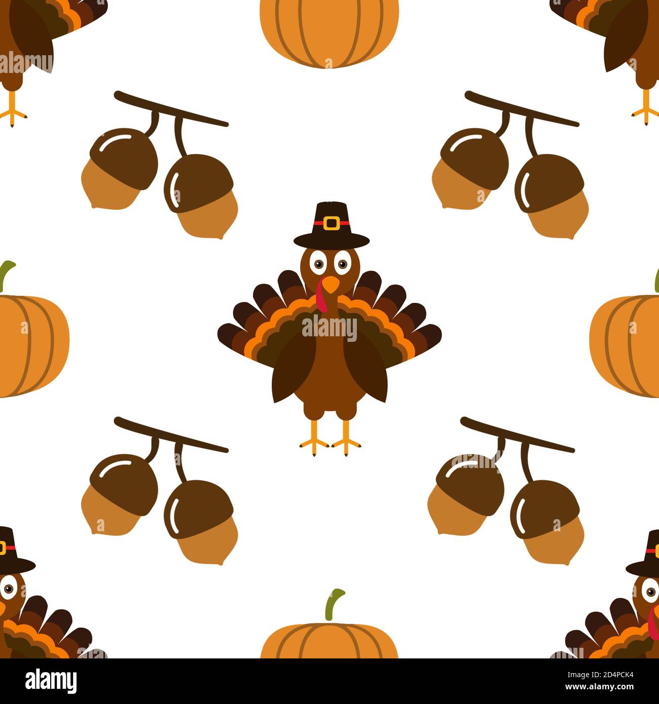 Cartoon thanksgiving pilgrim hat pumpkin hi-res stock photography and ...