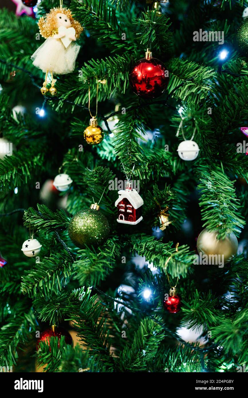 Christmas tree close up toys hi-res stock photography and images - Alamy