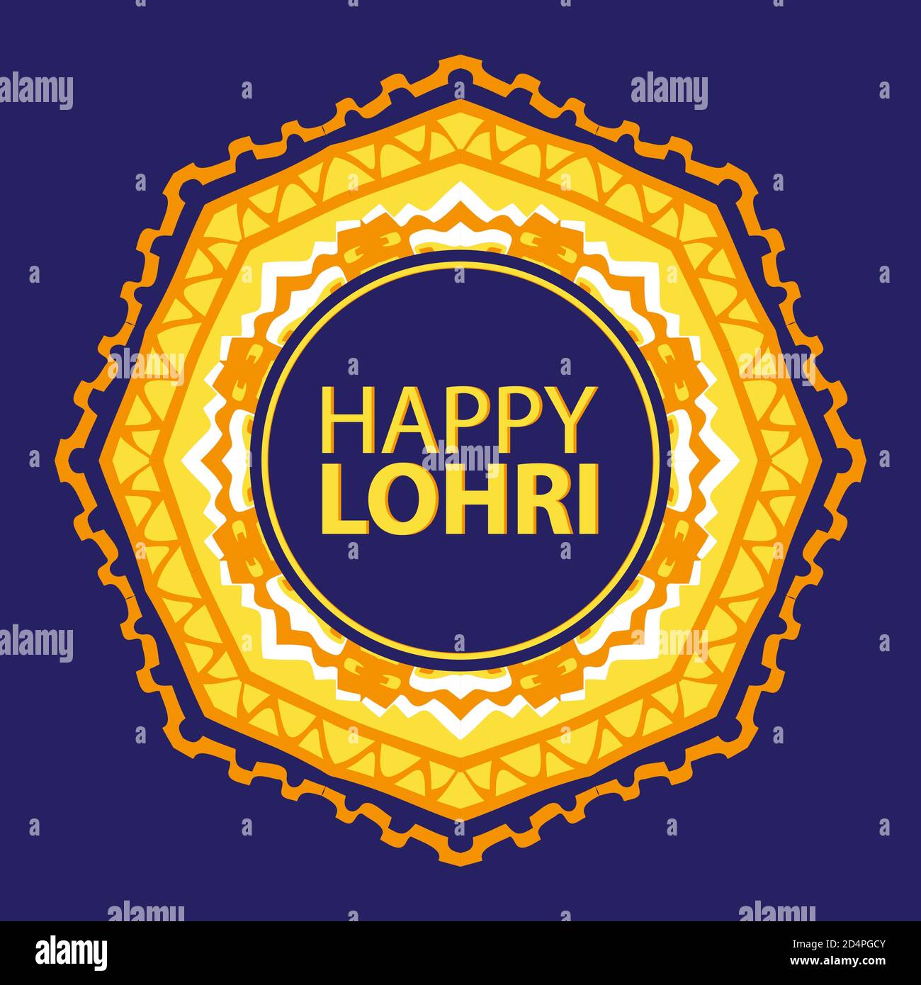 Greeting card for Punjabi Festival Happy Lohri celebration holiday ...