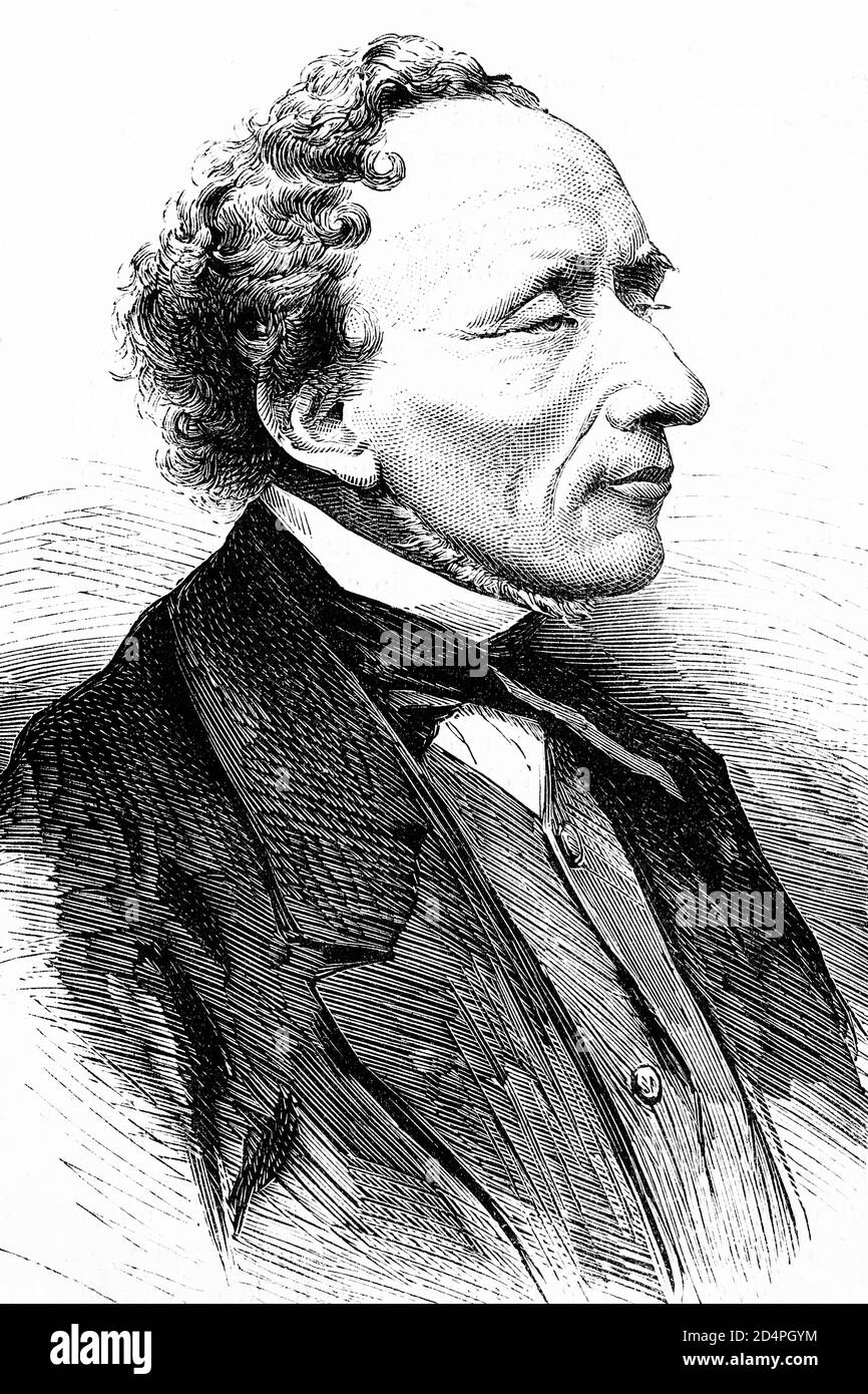 Hans Christian Andersen. Danish writer of fairytales. The little mermaid, the emperor's new clothes, The steadfast tin soldier, the ugly duckling and Stock Photo