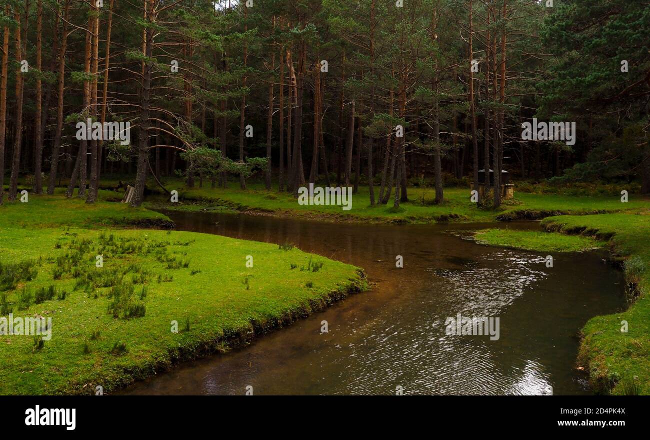 River of Quintanar de la Sierra in Burgos Stock Photo - Alamy
