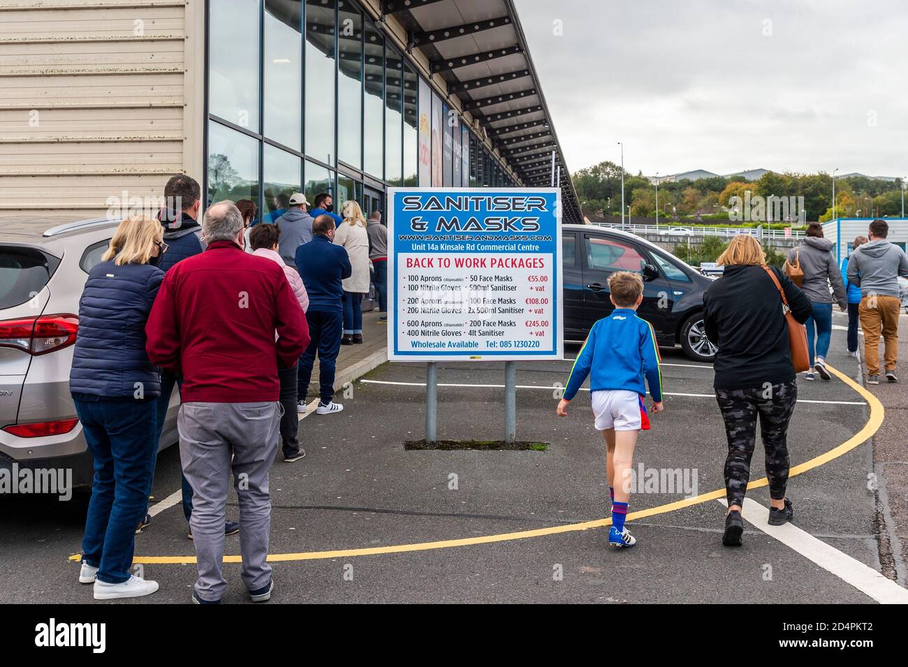 Cork, Ireland. 10th Oct, 2020. There were big queues outside Smyths Toys in Kinsale Road, Cork, today after retailers warned there could be a shortage of the most popular toys for Christmas due to the COVID-19 pandemic. Credit: AG News/Alamy Live News Stock Photo