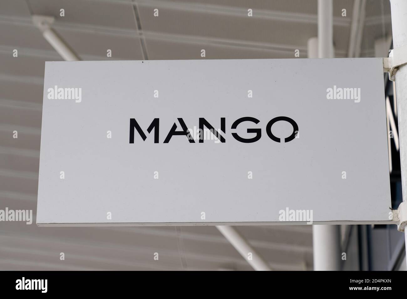 Bordeaux , Aquitaine / France - 10 01 2020 : Mango logo and text sign front of store spain clothing manufacturing brand company Stock Photo