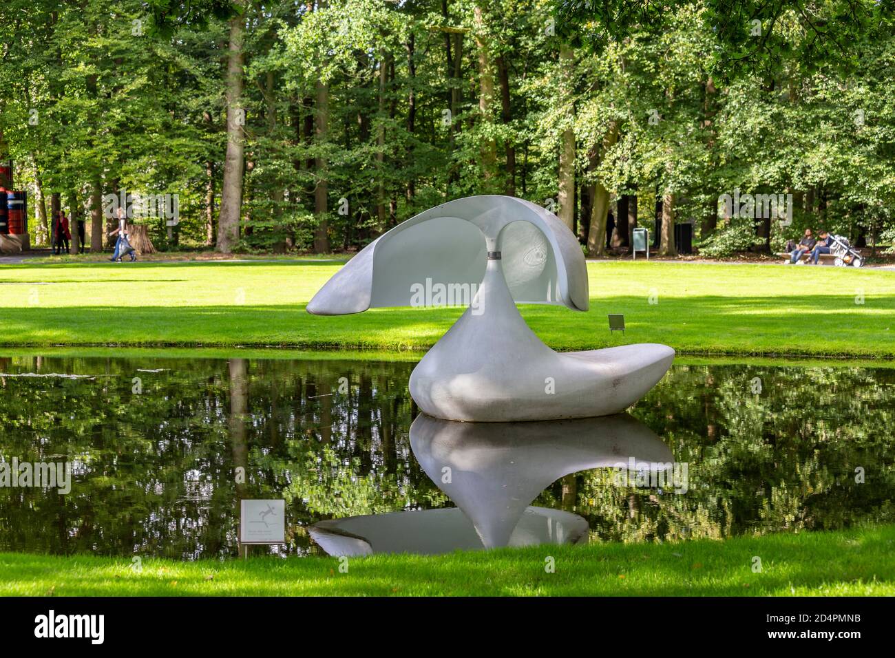 Otterlo, Netherlands - June 9, 2020: Floating sculptrue from Marta Pan in Sculpture garden of Kruller Muller Museum in National Park Hoge Veluwe in Otterlo Netherlands Stock Photo