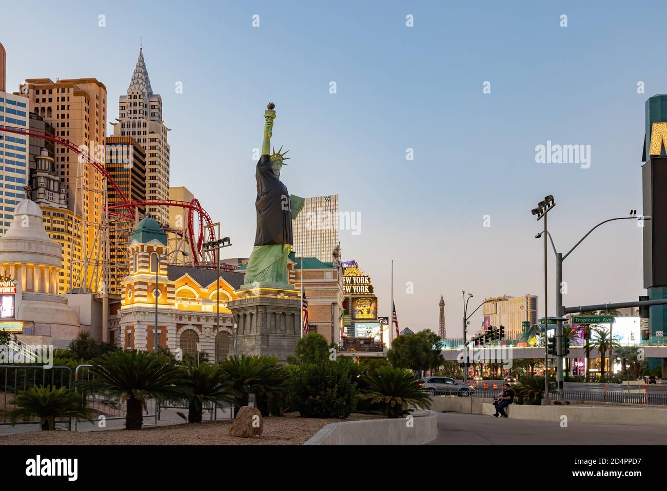 Roller Coaster of New York-New York Hotel and Casino Editorial Stock Photo  - Image of strip, casino: 219036013