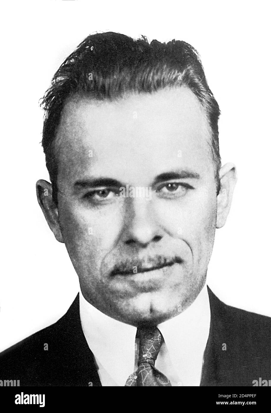 John Dillinger. FBI mug shot of the American gangster, John Herbert Dillinger (1903-1934) Stock Photo
