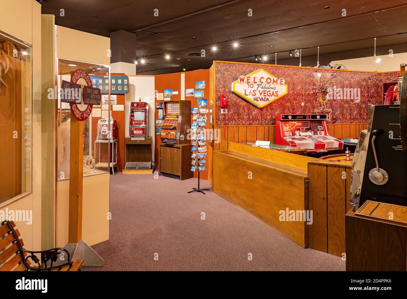 Las Vegas, SEP 26, 2020 - Interior view of the Clark County Museum Stock Photo