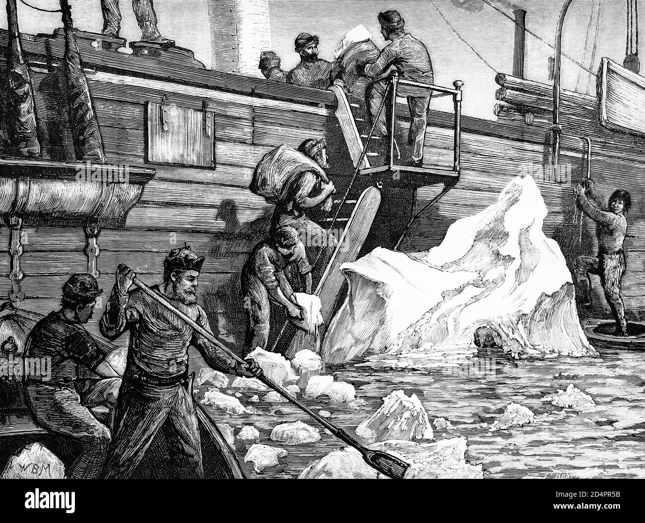 English expedition to the North pole, in Bantry bay. The crew of the