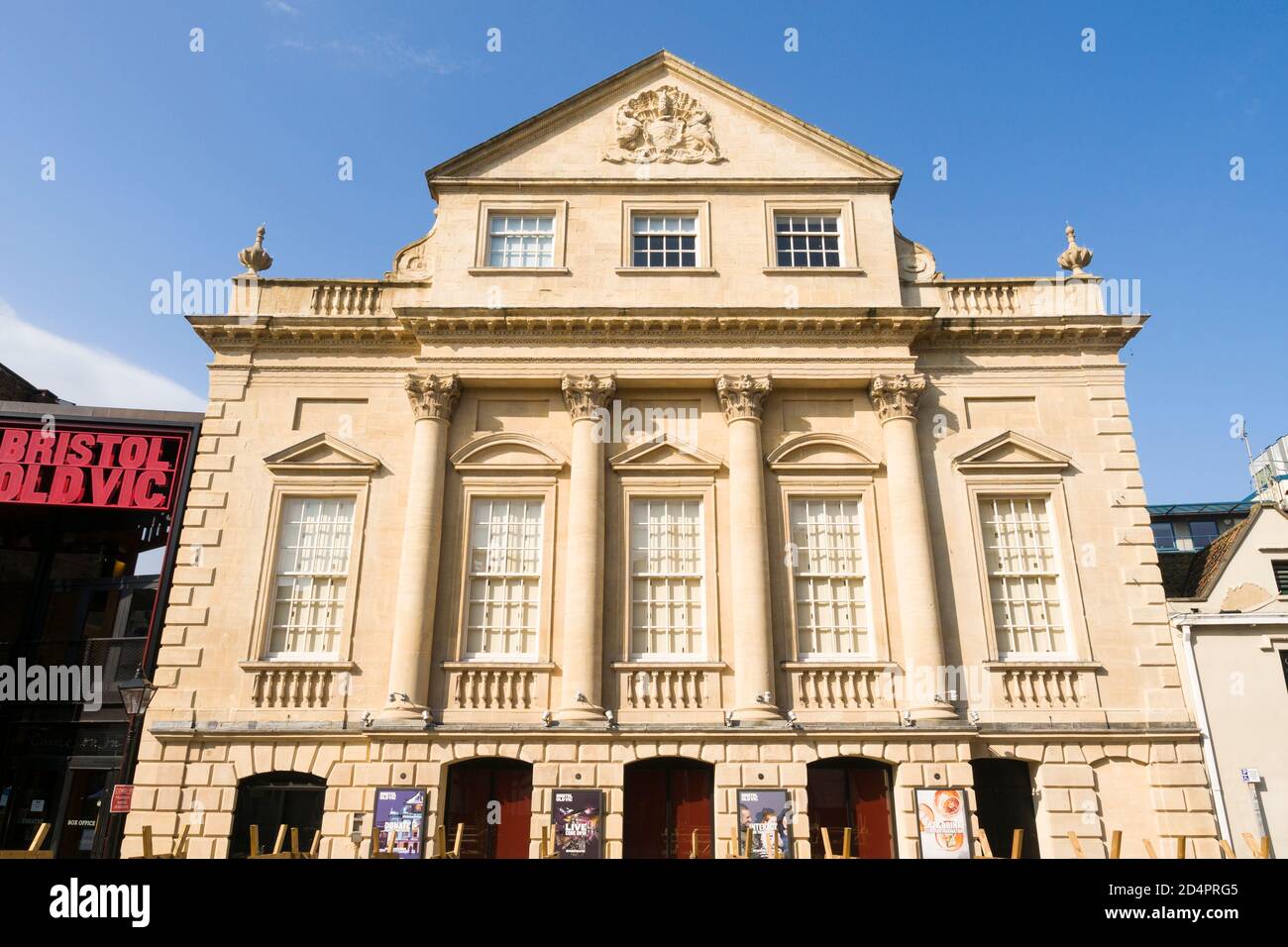 Bristol Old Vic Theatre, in the Georgian Theatre Royal building of 1766 and former Coopers' Hall of 1744, King Street, Bristol, UK. Stock Photo