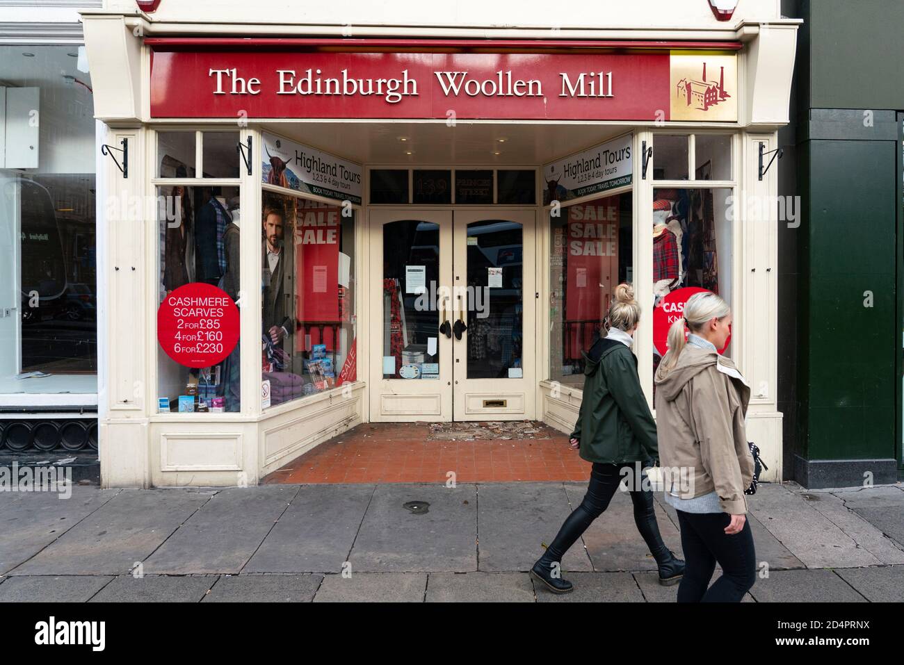 Edinburgh, Scotland, UK. 10 October 2020. Around 21,500 jobs at risk at the business which includes the Edinburgh Woollen Mill shops. Administrators are bring appointed following a slump in sales due in part to the coronavirus pandemic. Iain Masterton/Alamy Live News Stock Photo