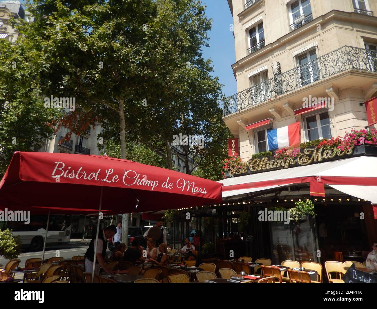 Parisian café called 'Bistrot Le Champ de Mars' Stock Photo