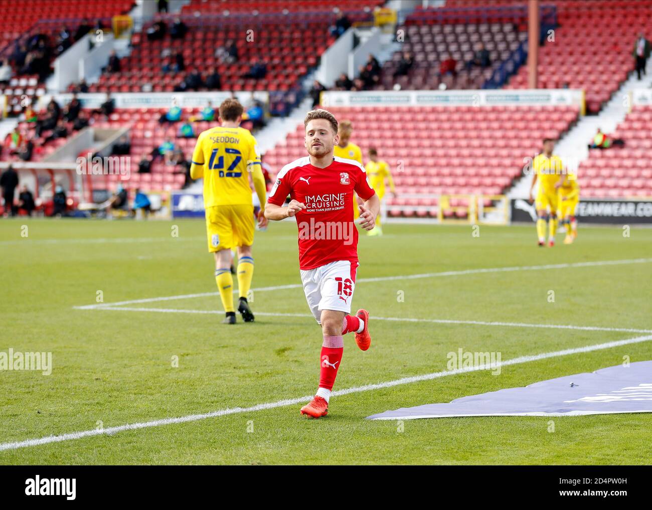 10th October 2020; The County Ground, Swindon, Wiltshire, England; English Football League One; Swindon Town versus AFC Wimbledon; Jack Payne of Swindon Town Stock Photo