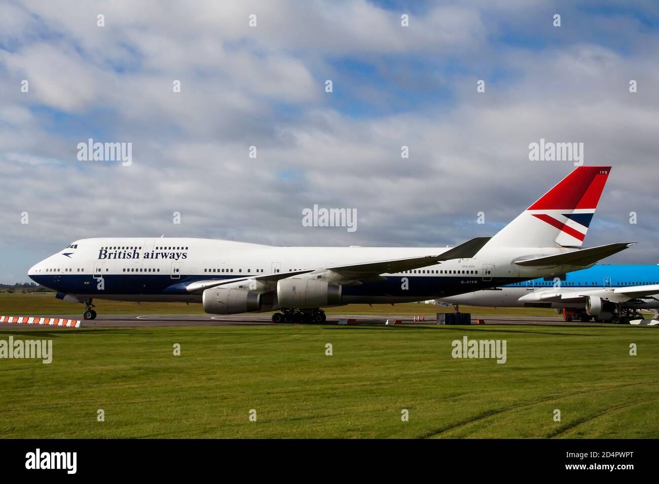 GCIVB British Airways Boeing 747 at Cotswold Airport Kemble October