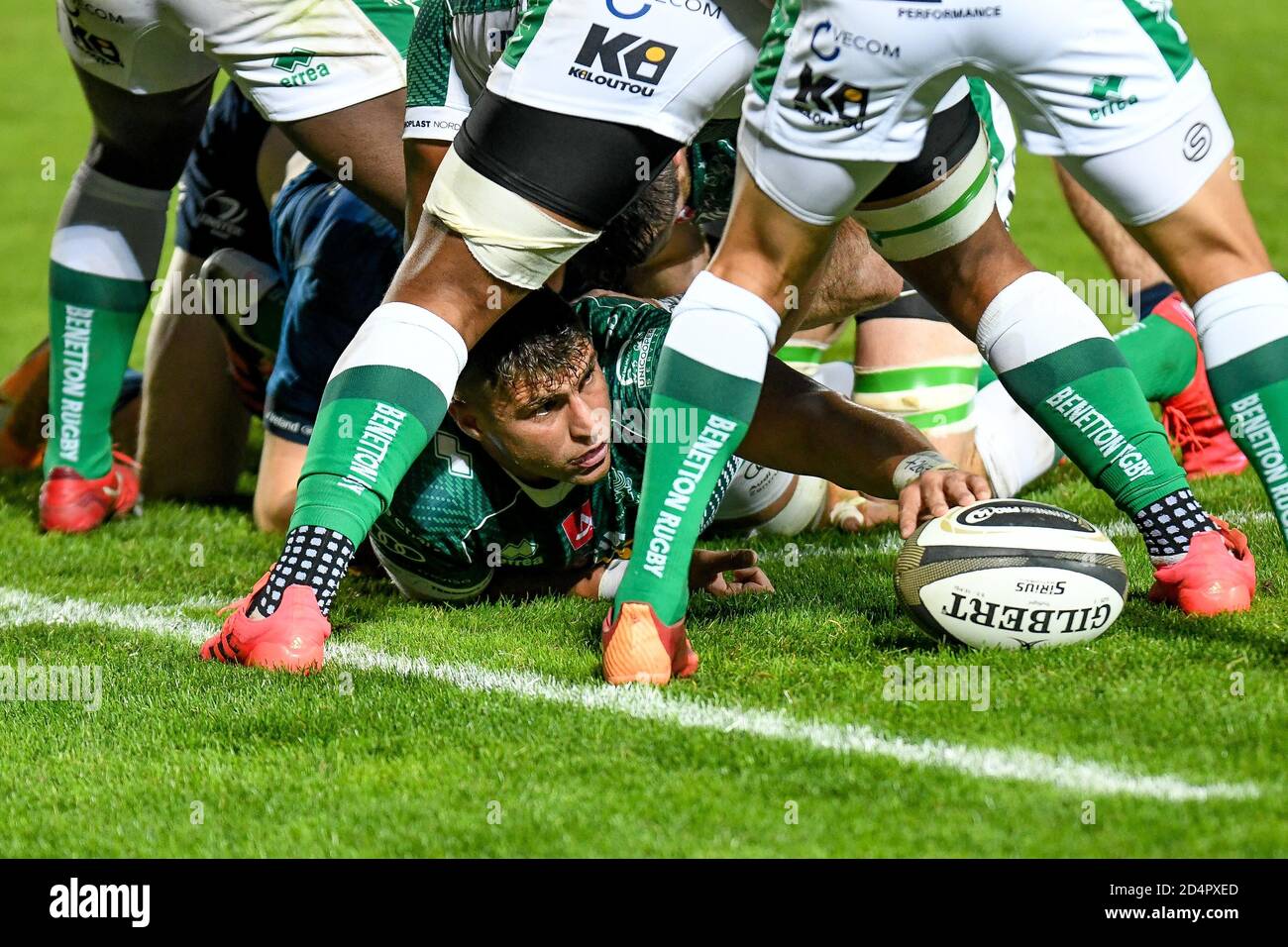 Treviso, Italy. 10th Oct, 2020. Treviso, Italy, Monigo Stadium, 10 Oct  2020, Eli Snyman (Treviso) during Benetton Treviso vs Leinster Rugby - Rugby  Guinness Pro 14 - Credit: LM/Ettore Griffoni Credit: Ettore
