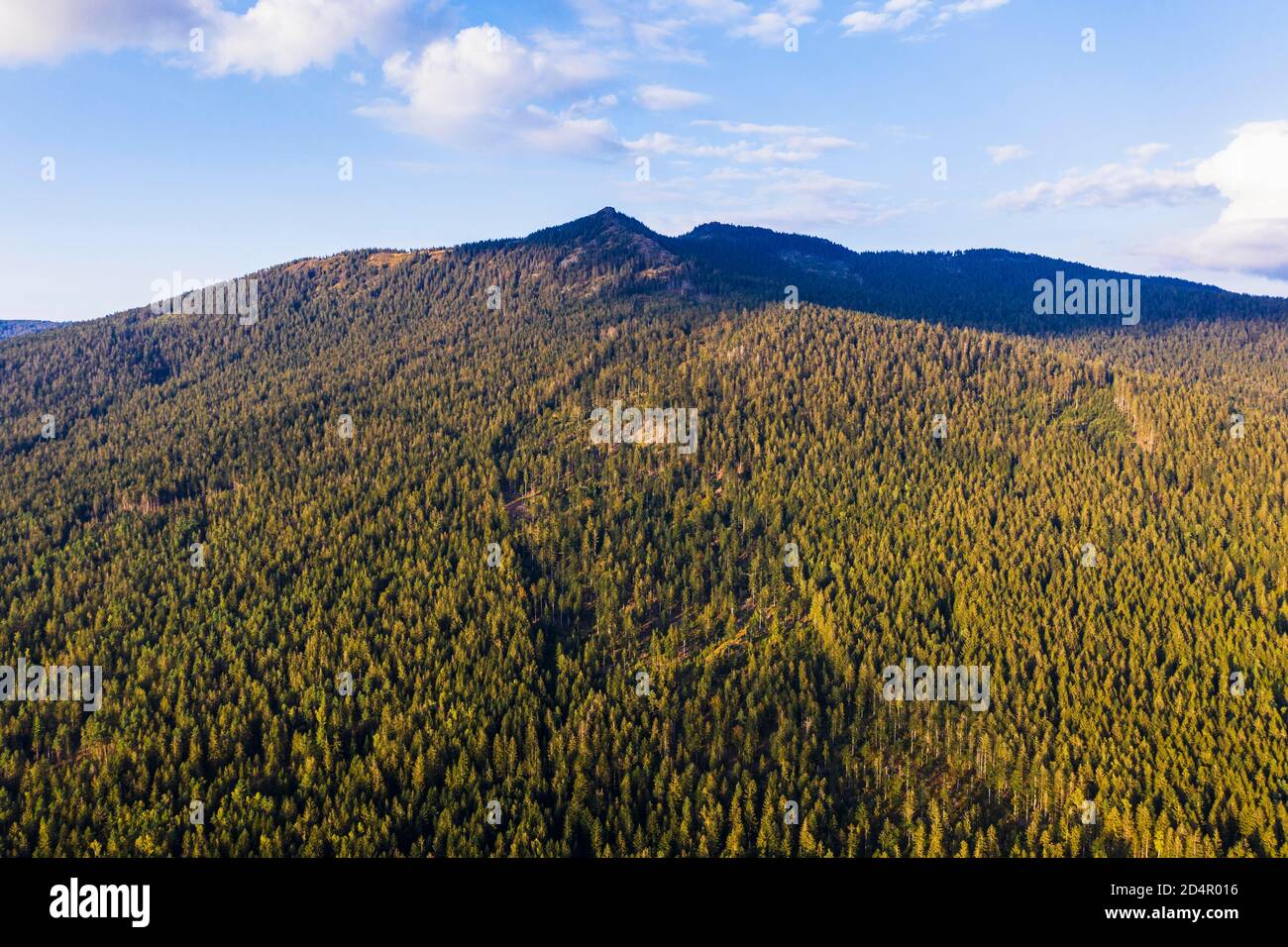 Small and Large Osser, Lamer Winkel, drone recording, Bavarian Forest, Upper Palatinate, Bavaria, Germany, Europe Stock Photo