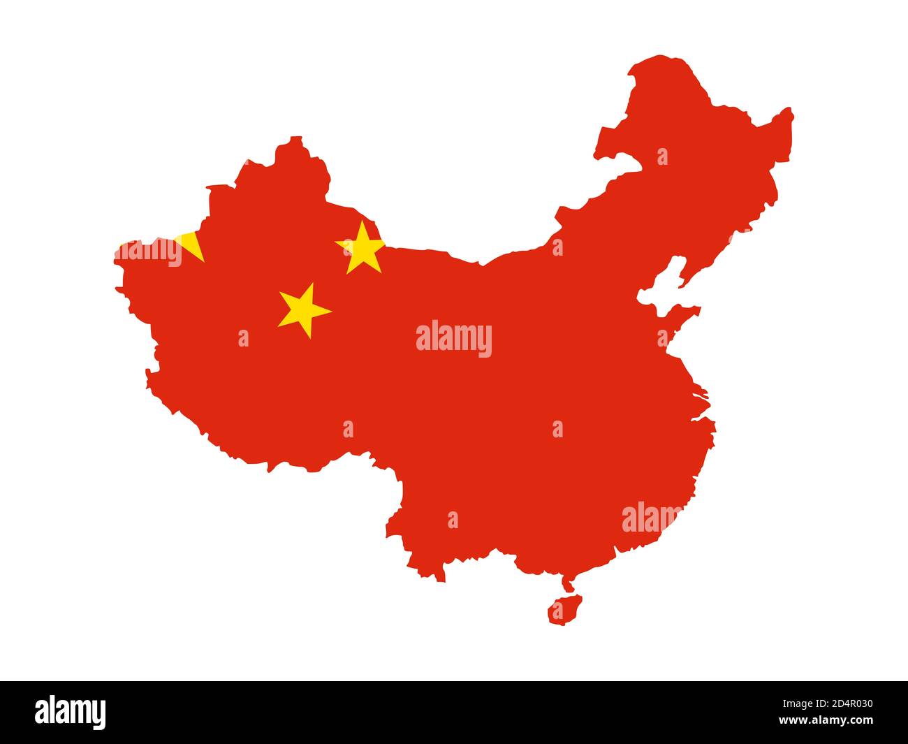 Flag in form form of the geographical country, China, Asia Stock Photo ...