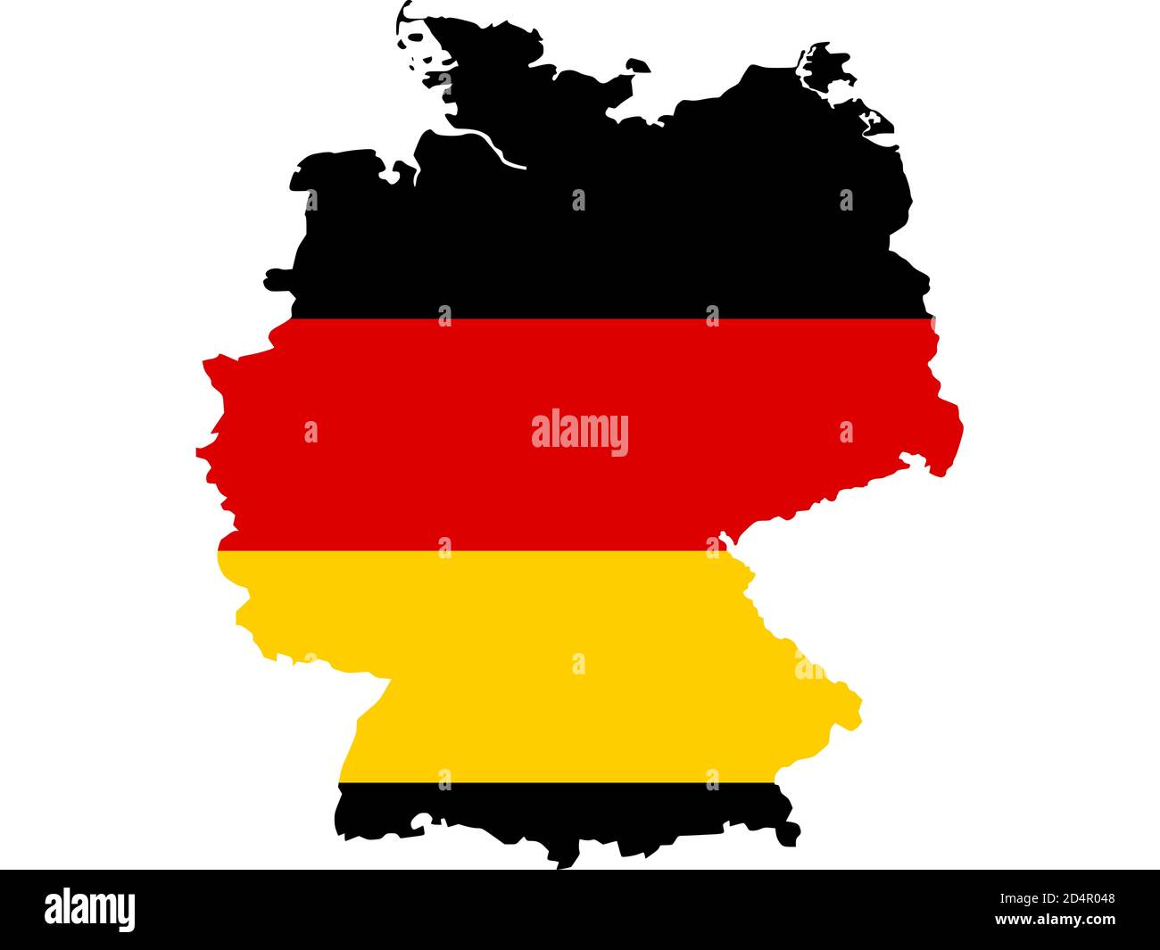 Flag in form form of the geographical country, Germany, Western Europe, Europe Stock Photo Alamy