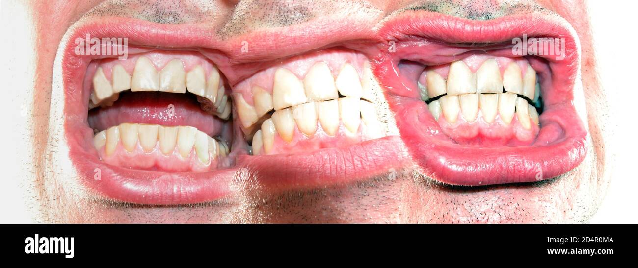 The mouth, facial expression, panorama, Berlin, Germany, Europe Stock