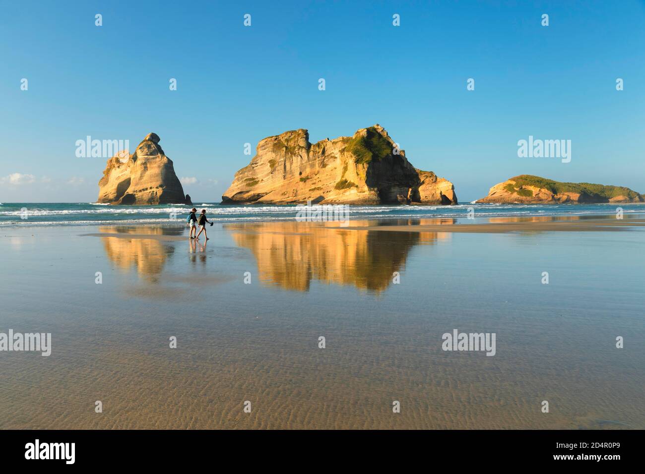 Wharariki Beach at sunset, Oceania, Golden Bay, Tasman, South Island