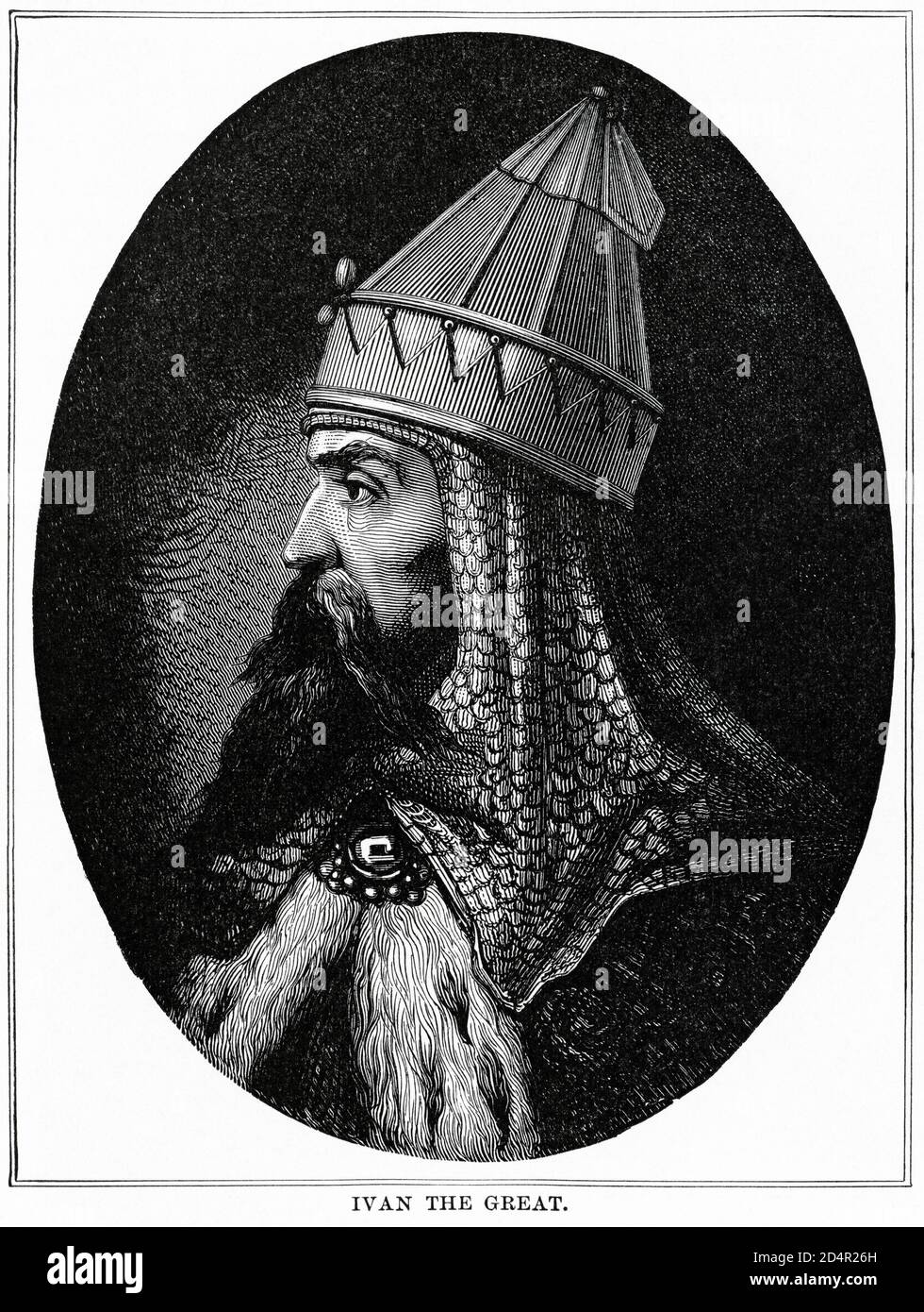 Ivan the Great, Illustration, Ridpath's History of the World, Volume III, by John Clark Ridpath, LL. D., Merrill & Baker Publishers, New York, 1897 Stock Photo