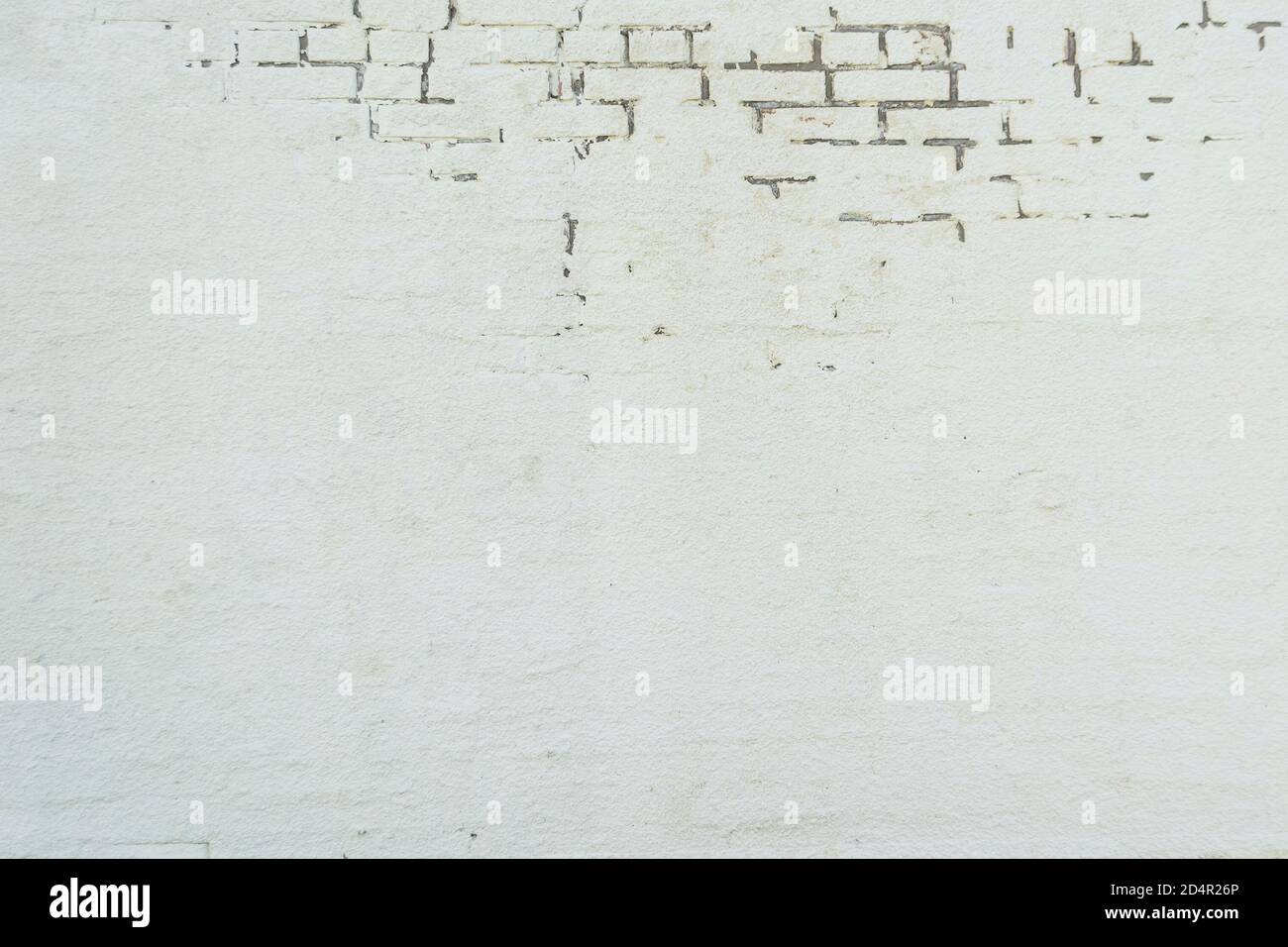 White industrial brick and concrete wall for texture Stock Photo