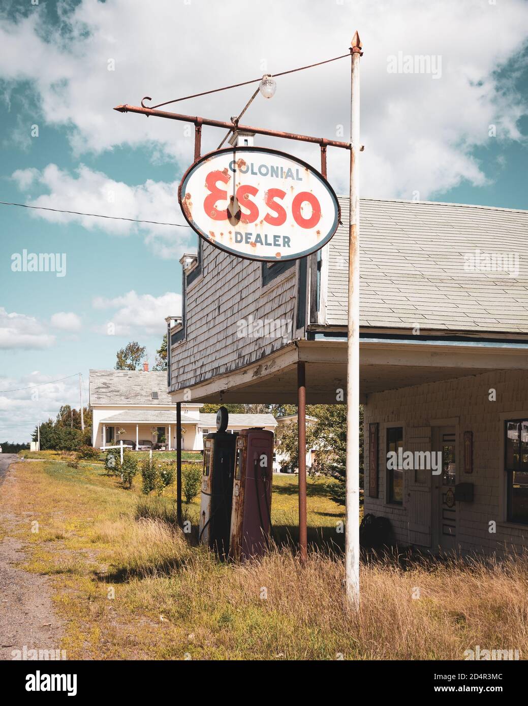 An abandoned gas station in Maine Stock Photo Alamy