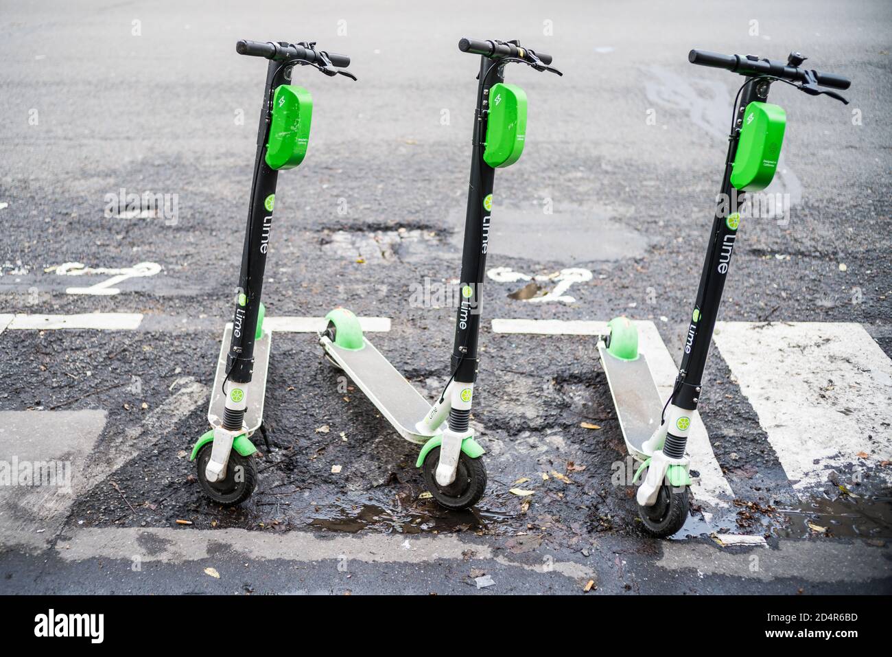 Selfservice electric scooter, Paris, France Stock Photo Alamy