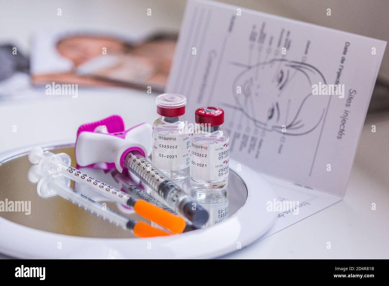 Botulinum toxin and hyaluronic acid. Stock Photo