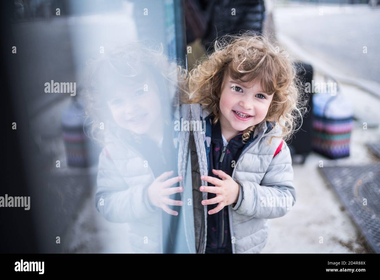 3-year-old girl. Stock Photo