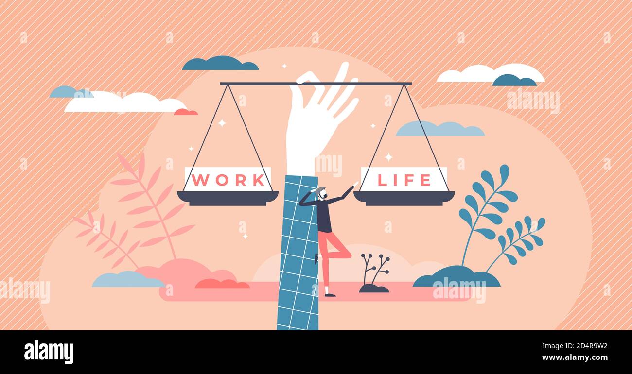 Work life balance as career or family relationship scales tiny person  concept. Choose between passion, love versus job, money and professional  managem Stock Vector Image & Art - Alamy
